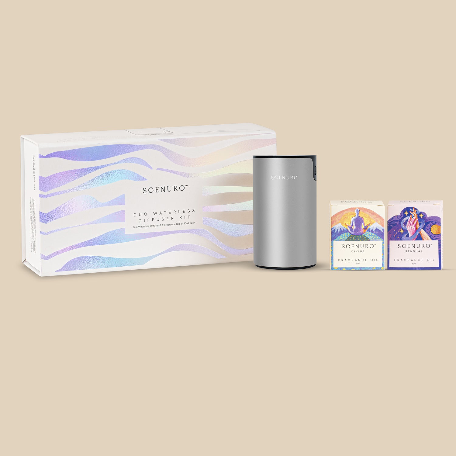 Duo Waterless Diffuser Kit (Silver)