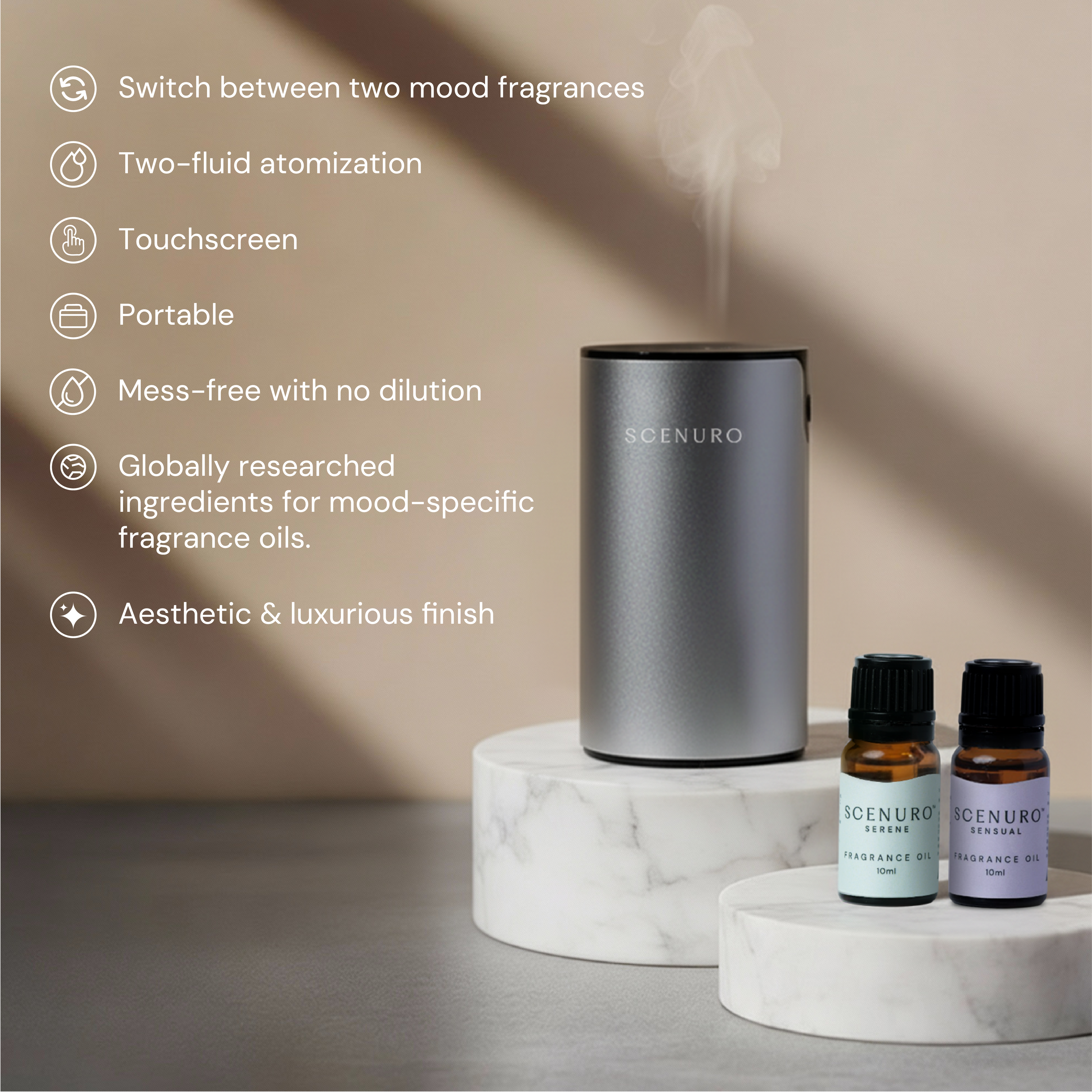 Solo Waterless Diffuser Kit - Grey