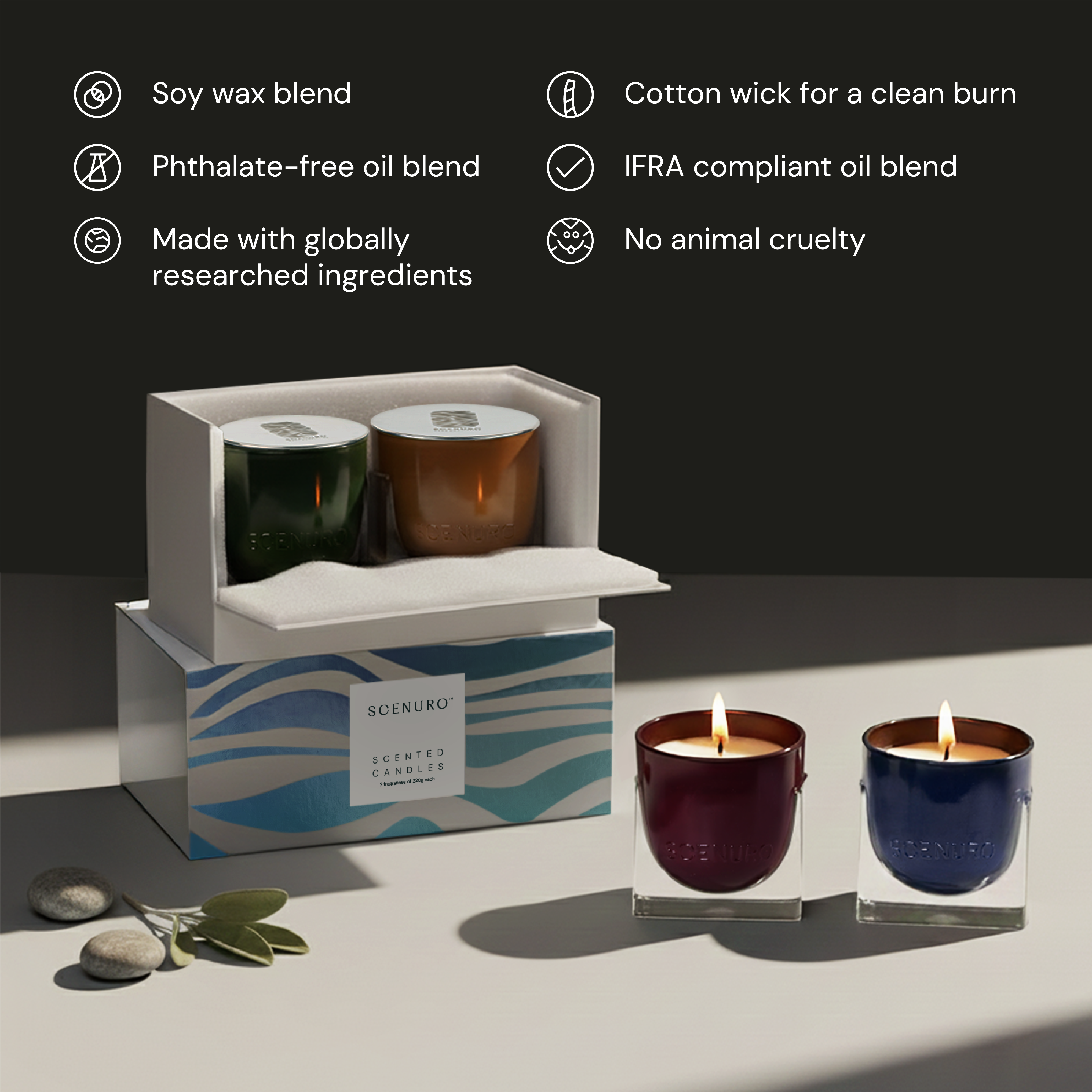Scented Candles - Set of 2
